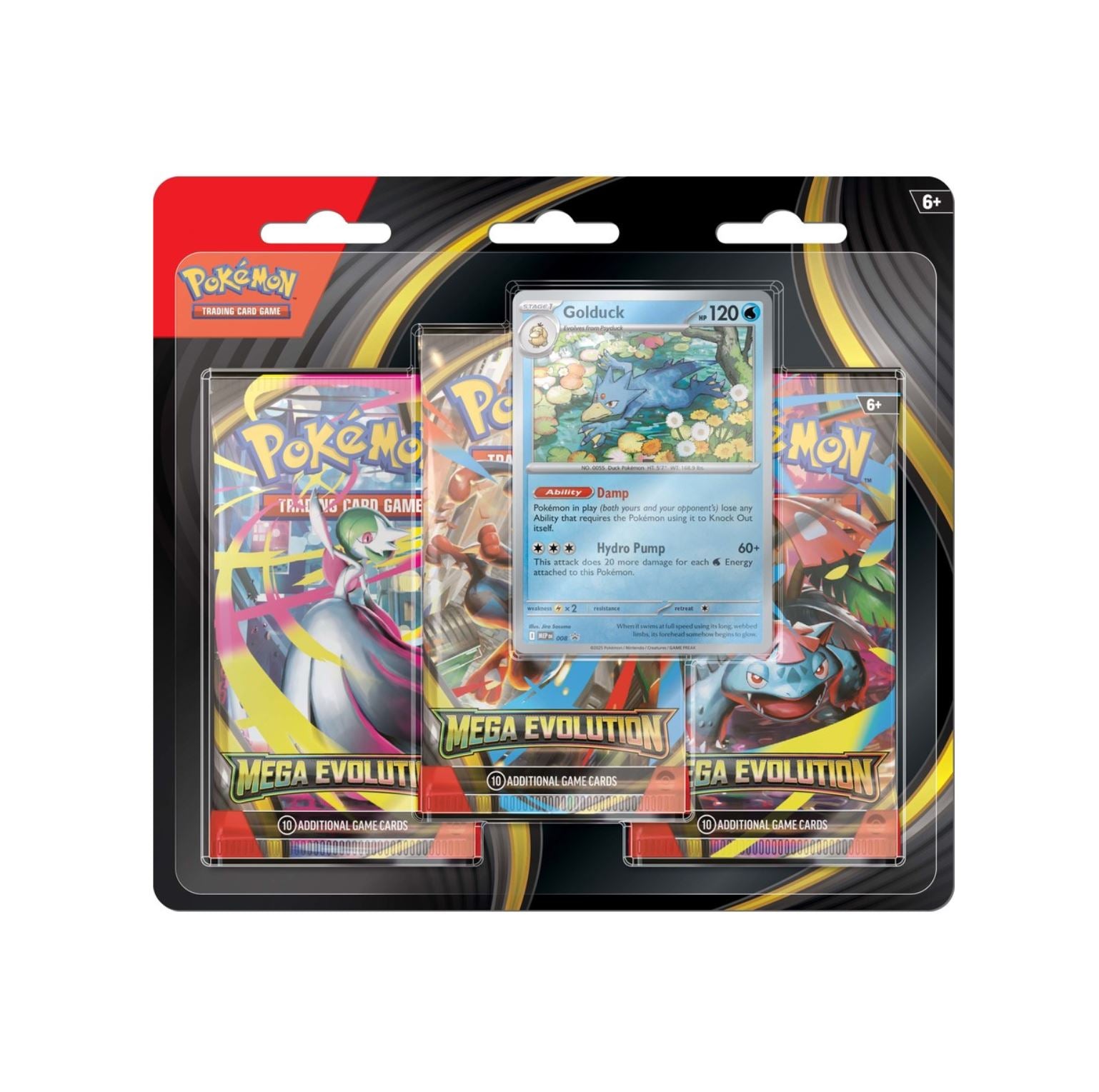 Mega Evolution 3-Pack Blister Golduck